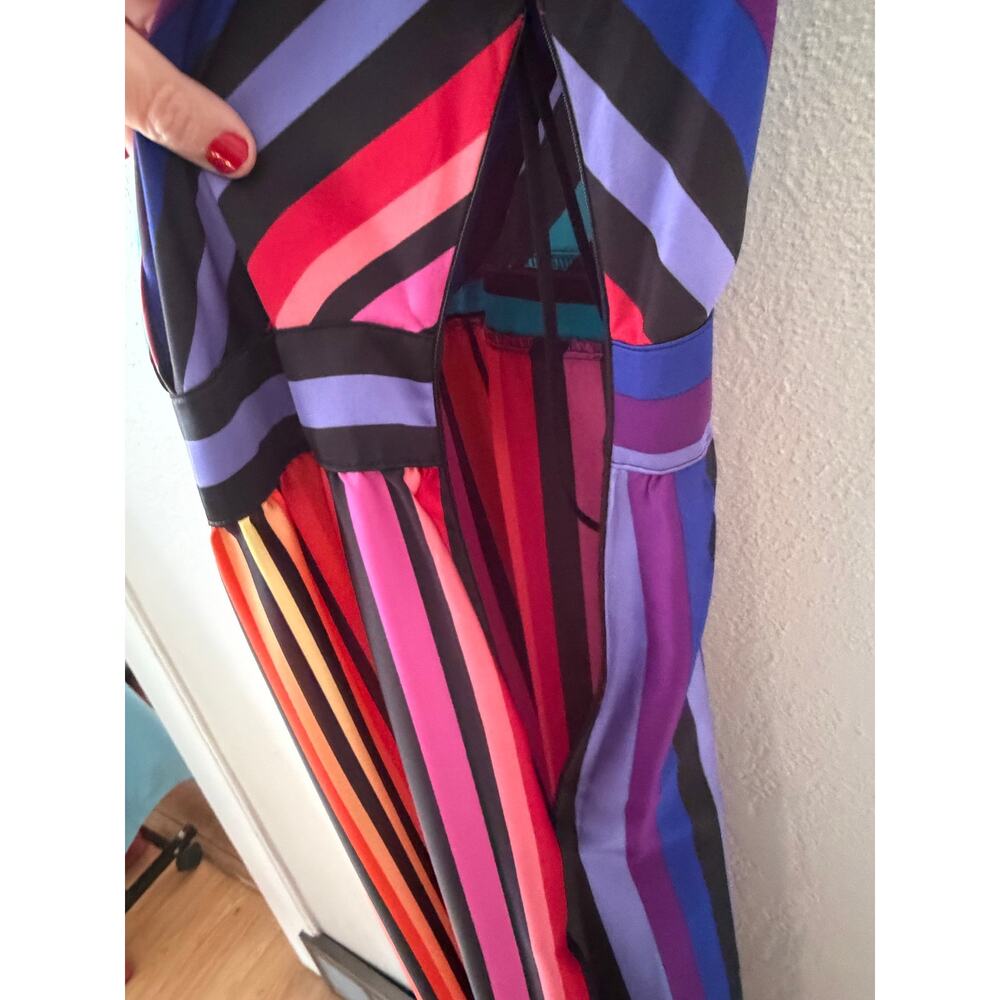 Women's Worthington Striped Summer Flowy Maxi Dress Size 10 - Picture 5 of 10